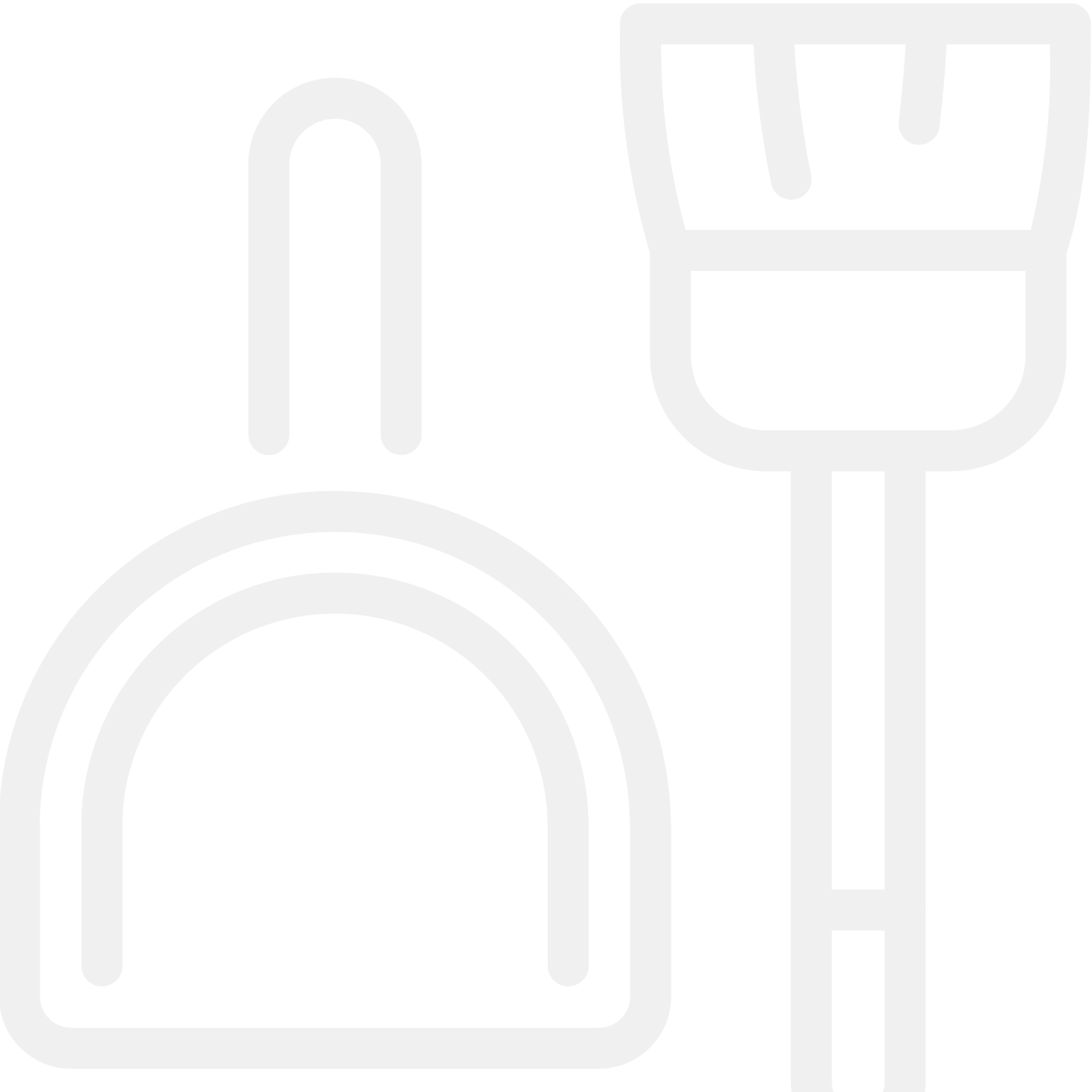 An icon of a dustpan and brush, representing fire damage clean up in Maryland