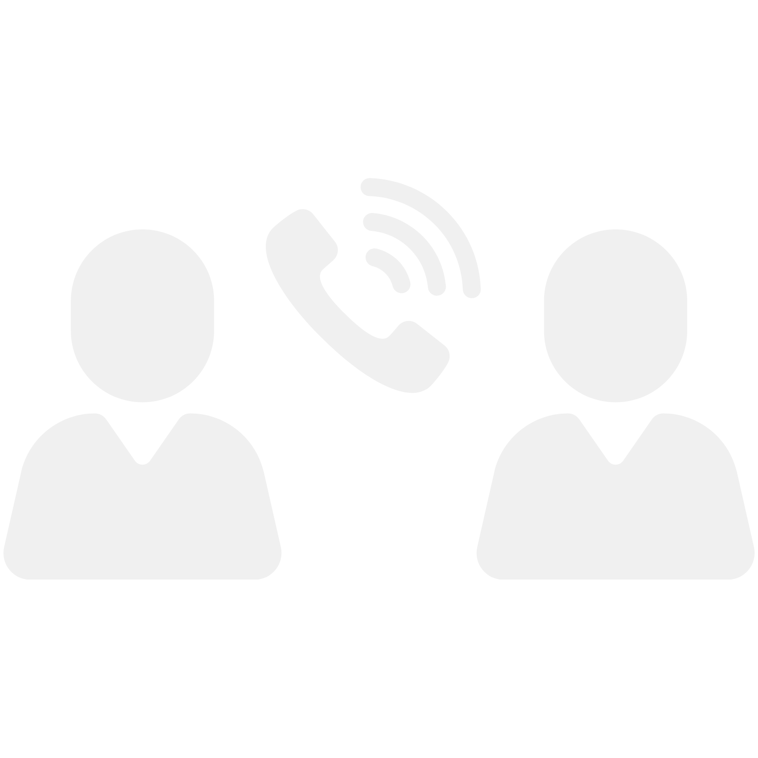 An icon of two people in a phone conversation, representing Reyes Restoration's fire damage insurance help