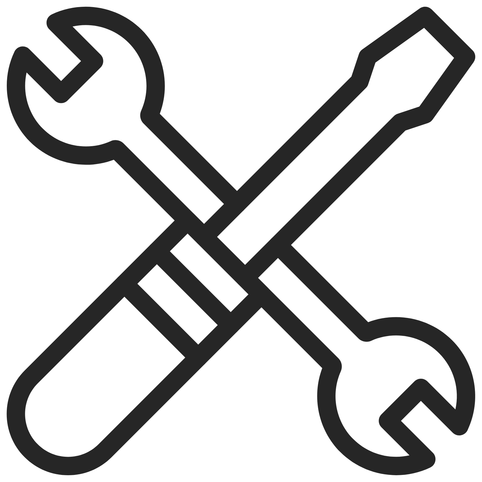 An icon of a crossed spanner and screwdriver, representing reconstruction after storm damage