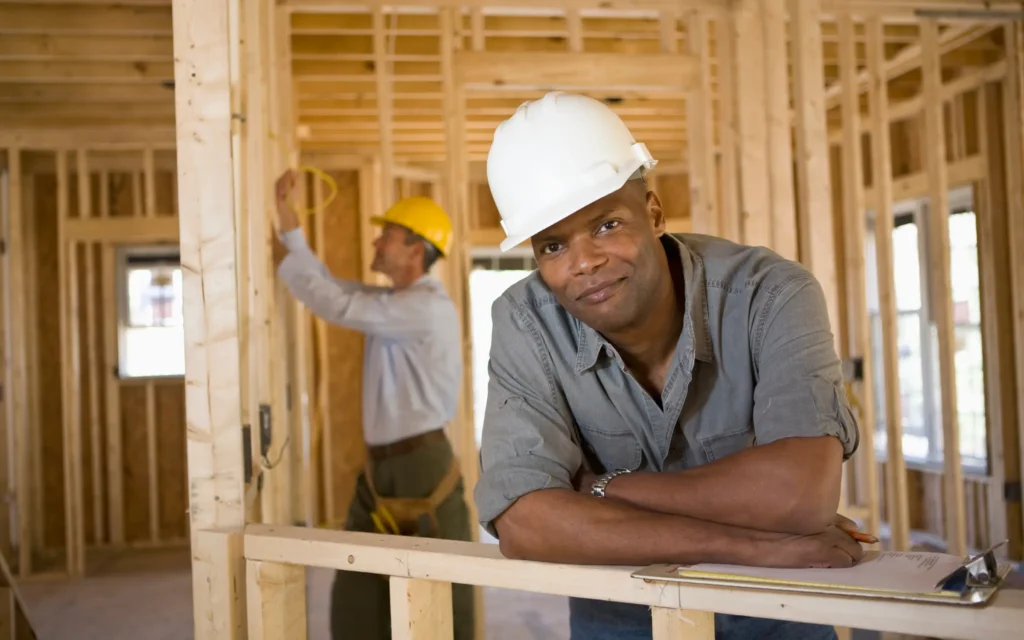 One of Reyes Restoration's contractors partway through a significant reconstruction project, representing a Maryland Restoration Company