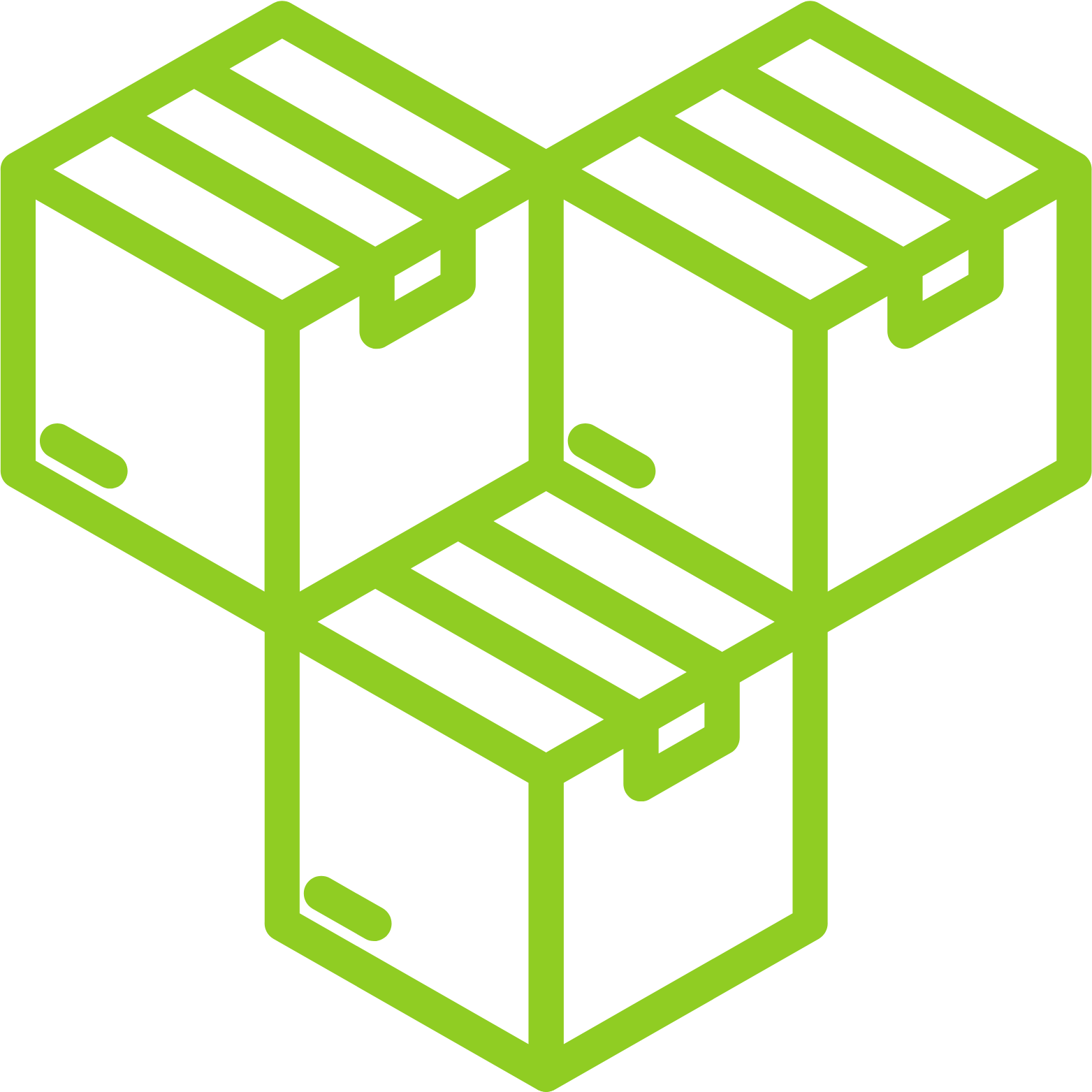 Boxes secure storage icon