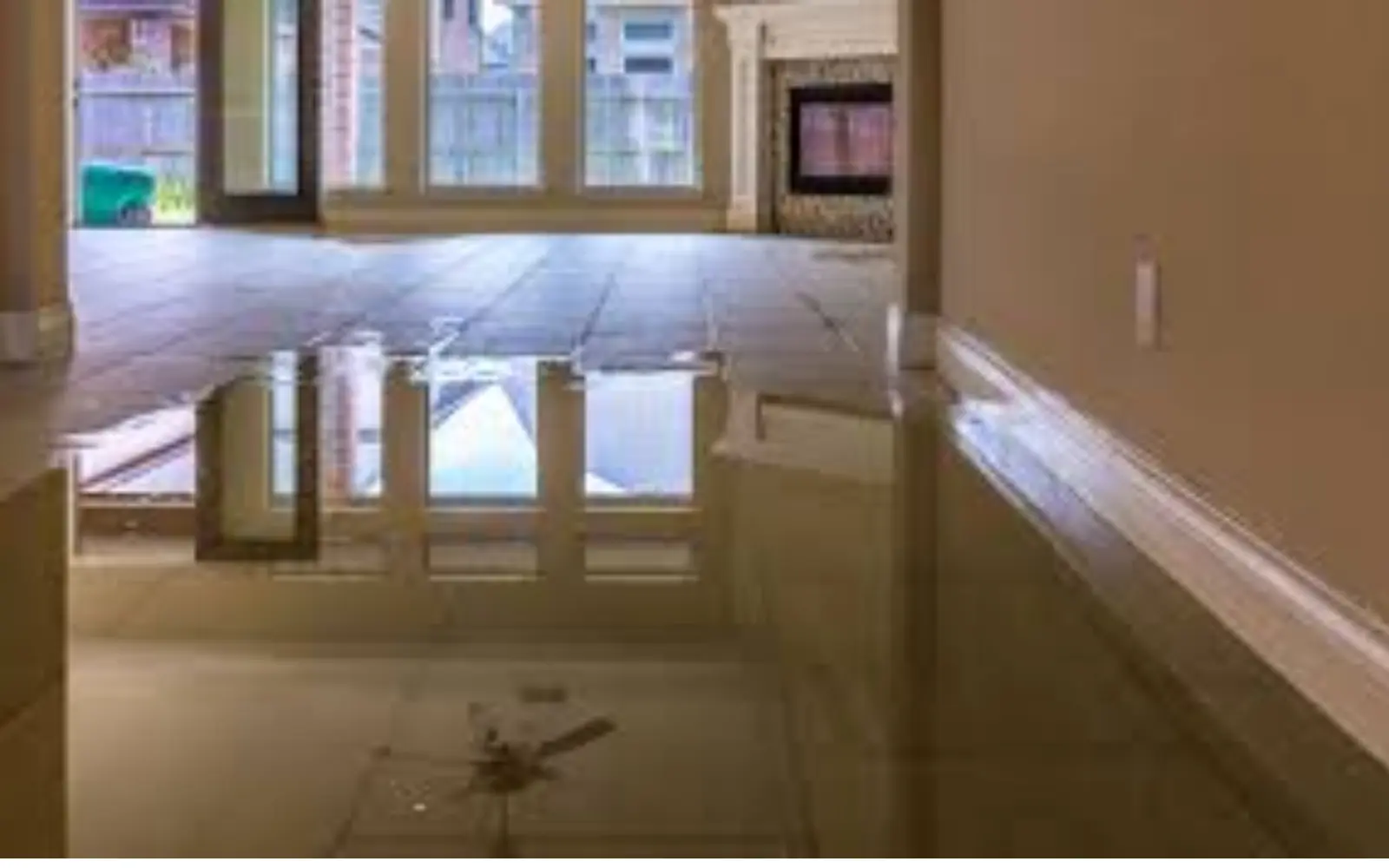 A flooded home