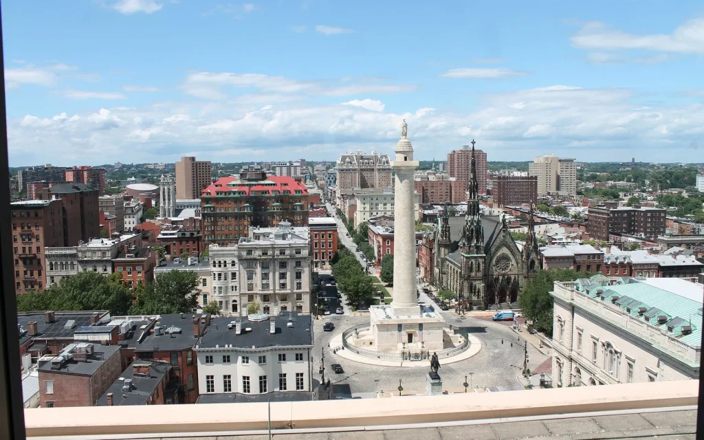 A rooftop picture of Parole, MD
