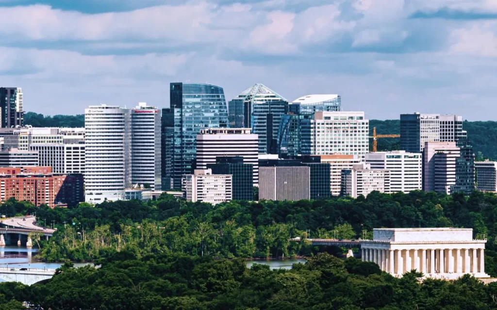 The skyline of Washington DC during the daytime